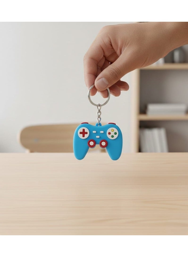 Sony Cartoon keychain, kids keychain, funny keychain, girls keychain, boys keychain, keychain pendant, wallet and bag pendant, keychain pendant that fits wallet and bag. Cartoon character keychain, cute gift, blue game console hand shape. - Image 2